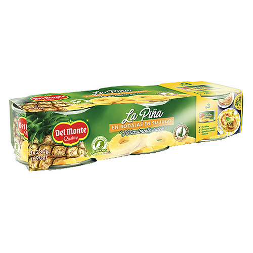 Alcampo DEL MONTE Piña en su Jugo DEL MONTE 3 uds. de 140 gr