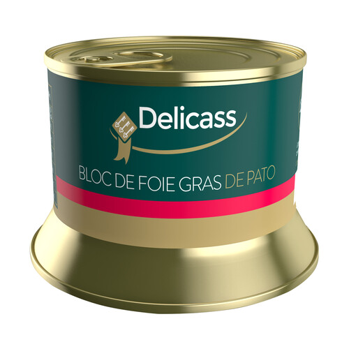 Alcampo DELICASS Bloc de foie gras de pato elaborado sin gluten ni huevo ni leche DELICASS 130 g
