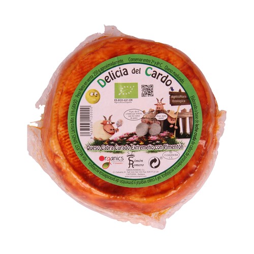 Alcampo DELICIA DEL CARDO Queso de cabra curado extremeño con pimentón ecológico DELICIA DEL CARDO 250 g