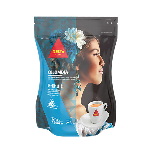 Alcampo DELTA Café en grano original de Colombia 220 g