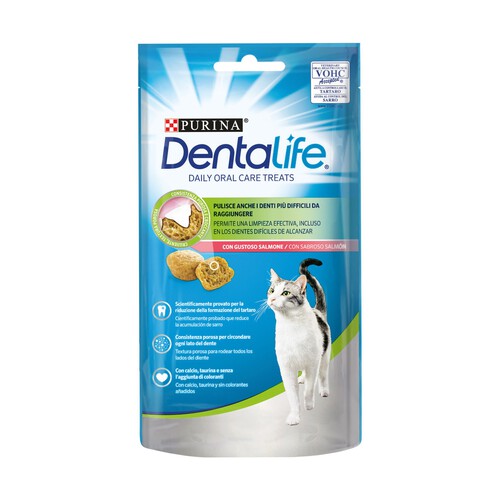 Alcampo DENTALIFE Snack dental para gatos sabor salmón PURINA DENTALIFE45 g