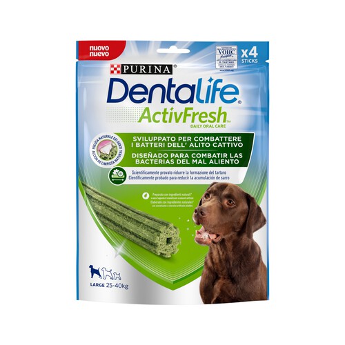 Alcampo DENTALIFE Snack dental perros 25 a 40 kg 4 uds