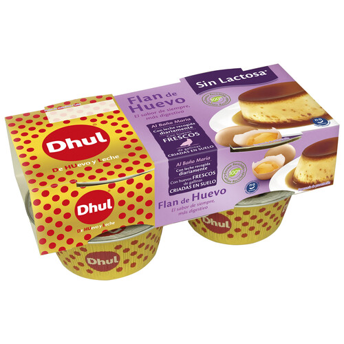 Alcampo DHUL Flan de huevo al baño Maria sin lactosa 4 x 110 g