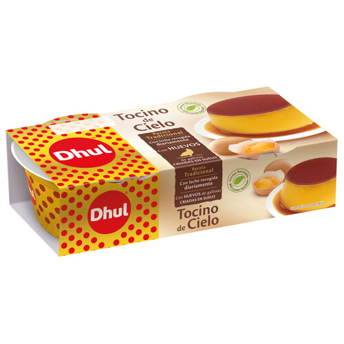 Alcampo DHUL Tocino de cielo receta tradicional elaborado con leche recogida diariamente DHUL 2 x 110 g