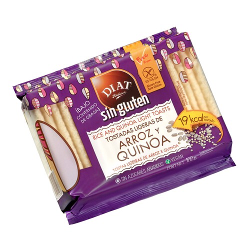 Alcampo DIAT RADISSON Tostadas ligeras de arroz y quinoa sin gluten 100 g