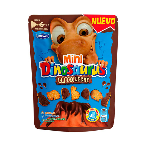 Alcampo DINOSAURUS Mini Galletas de chocolate con leche 120 g