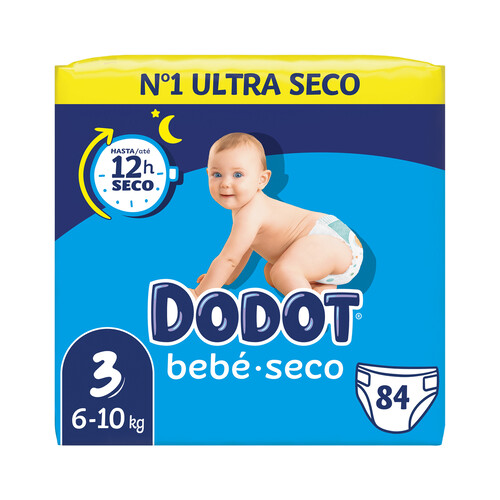 Alcampo DODOT Bebé-seco Pañales talla 3 (6 a 10 kg) 84 uds