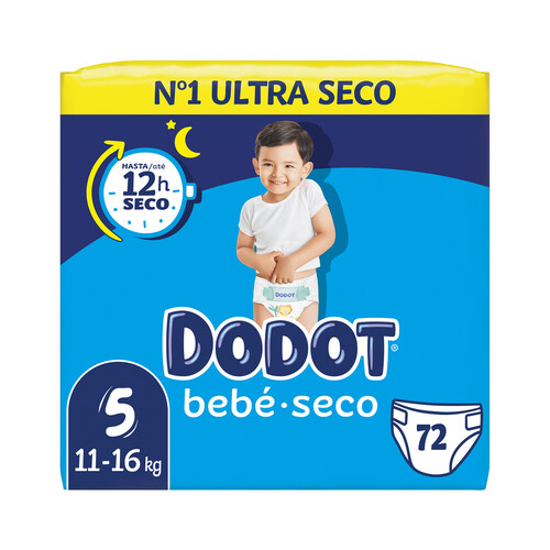 Alcampo DODOT Bebé-seco Pañales talla 5 (11-16 kg) 72 uds
