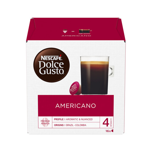 Alcampo DOLCE GUSTO Café en cápsulas Americano I4 16 uds