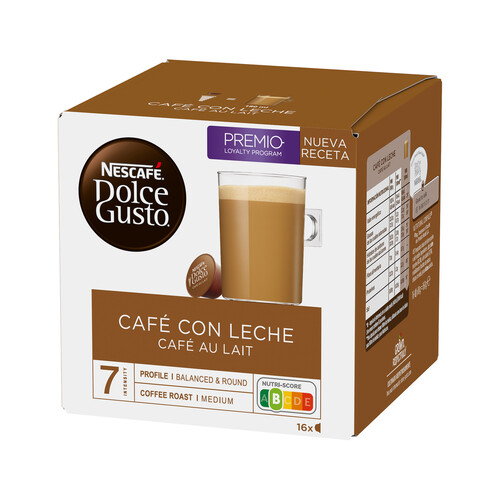 Alcampo DOLCE GUSTO Café en cápsulas con leche 16 uds