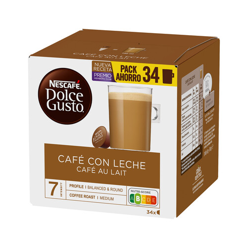Alcampo DOLCE GUSTO Café en cápsulas con leche I7 34 uds
