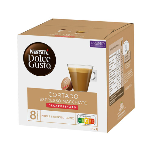 Alcampo DOLCE GUSTO Café en cápsulas cortado descafeinado I5 16 uds