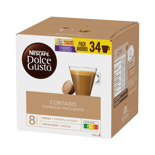 Alcampo DOLCE GUSTO Café en cápsulas cortado I6 34 uds