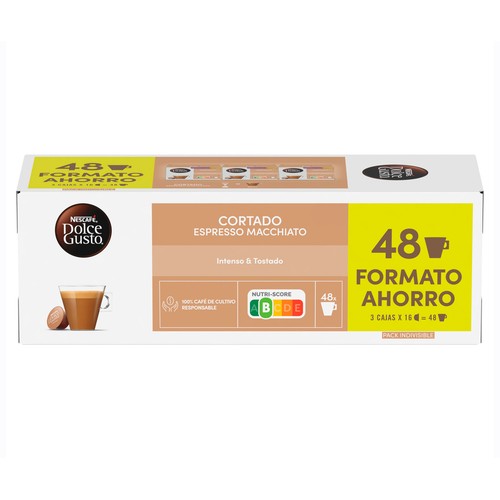 Alcampo DOLCE GUSTO Café en cápsulas cortado I6 48 uds