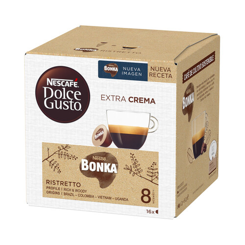 Alcampo DOLCE GUSTO Café en cápsulas espresso bonka I8 16 uds