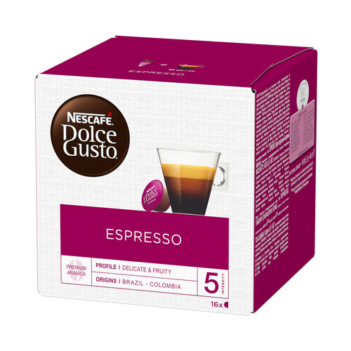 Alcampo DOLCE GUSTO Café en cápsulas Expresso suave I5 16 uds