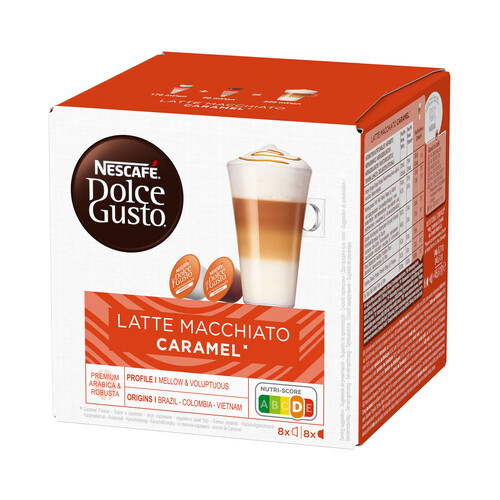 Alcampo DOLCE GUSTO Café en cápsulas Latte Macchiato -Caramel- 16 uds