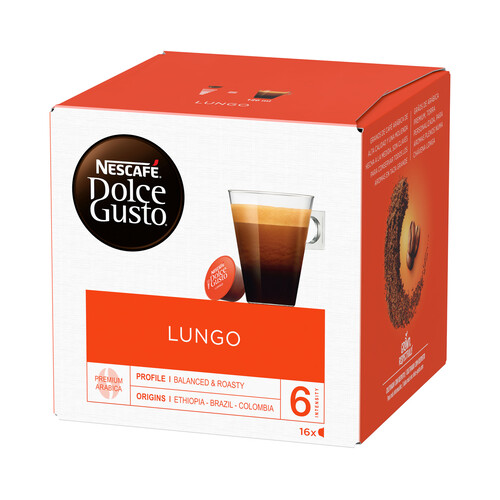 Alcampo DOLCE GUSTO Caféen cápsulas lungo I6 16 uds