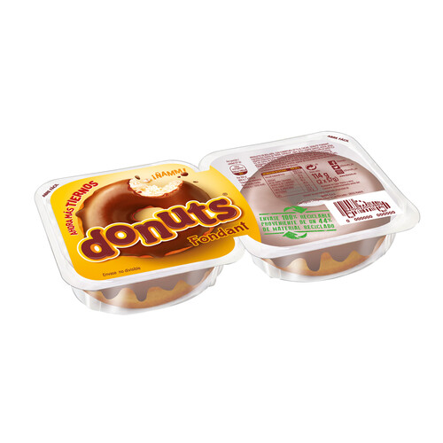 Alcampo DONUTS FONDANT Rosquillas con chocolate 2 uds. 104 g