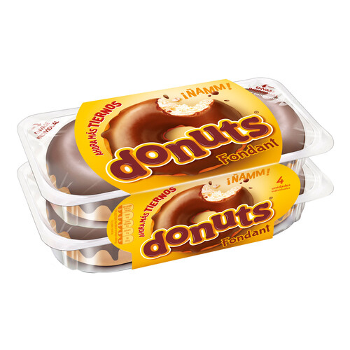 Alcampo DONUTS FONDANT Rosquillas con chocolate 4 uds. 330 g