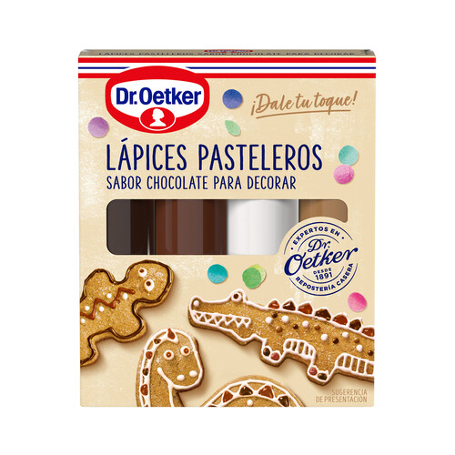 Alcampo DR. OETKER Lápices pasteleros sabor chocolate DOCTOR OETKER caja de 59 g