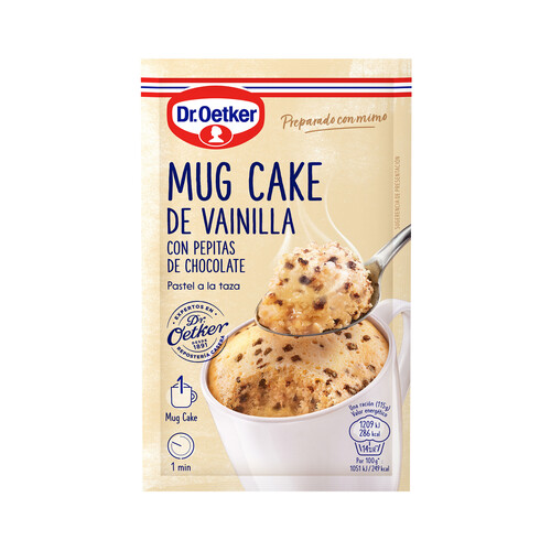 Alcampo DR. OETKER Pastel a la taza de vainilla con pepitas de chocolate DR. OETKER 65 g