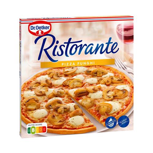 Alcampo DR. OETKER Pizza de masa fina y crujiente cubierta con tomate champiñones y queso Ristorante 380 g