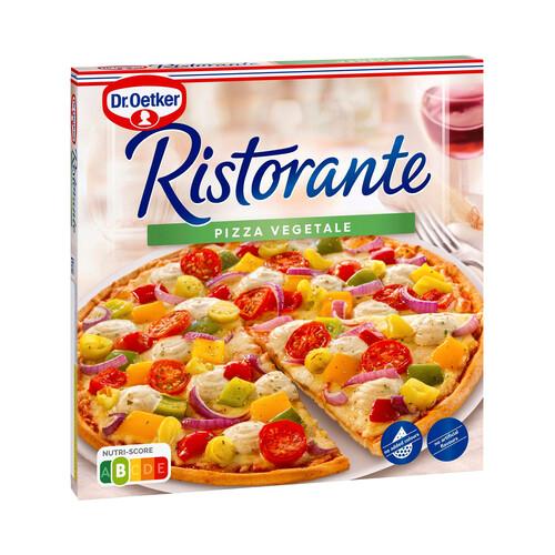 Alcampo DR. OETKER Pizza de masa fina y crujiente cubierta con tomate pimiento cebolla y queso Ristorante 385 g