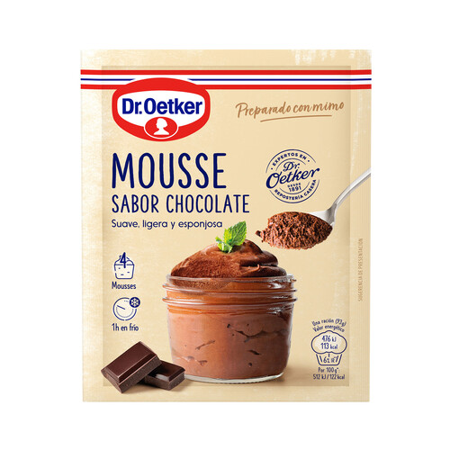 Alcampo DR. OETKER Preparado de mousse en polvo sabor a chocolate DR. OETKER 73 g