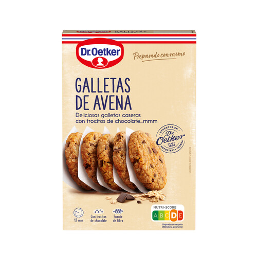Alcampo DR. OETKER Preparado para galletas de avena y chocolate 300 g