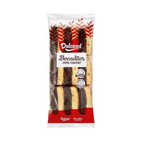 Alcampo DULCESOL Bocaditos Bizcochitos con cacao 250 g