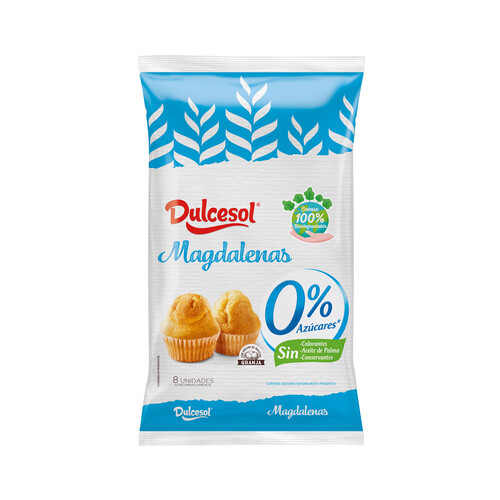 Alcampo DULCESOL Magdalenas 0 % azúcares añadidos 240 g