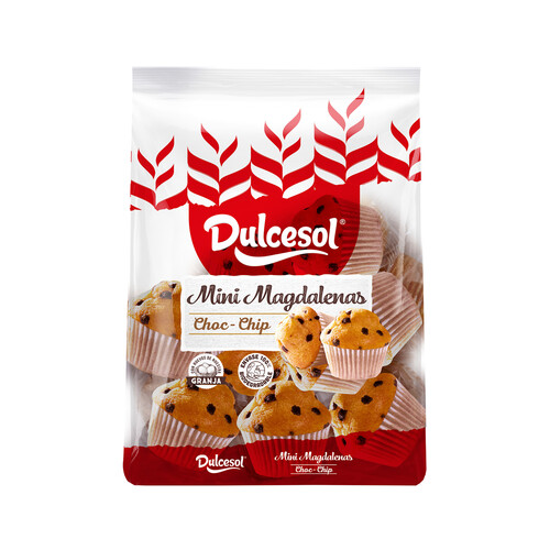 Alcampo DULCESOL Mini magdalenas con pepitas chocolate 133 g
