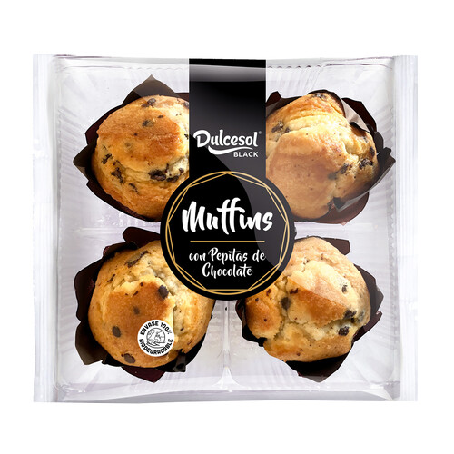 Alcampo DULCESOL Muffins con pepitas de chocolate 300 g