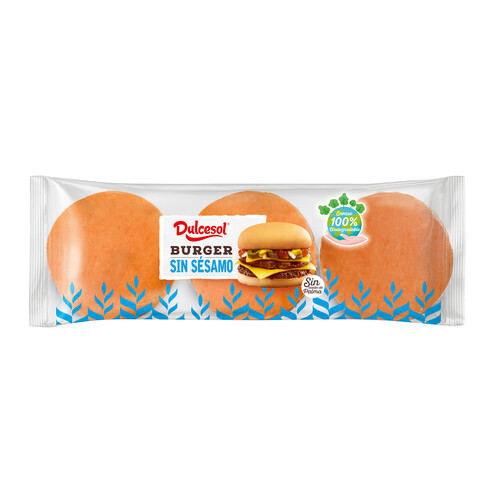 Alcampo DULCESOL Pan burguer sin sésamo 6 uds. 300 g