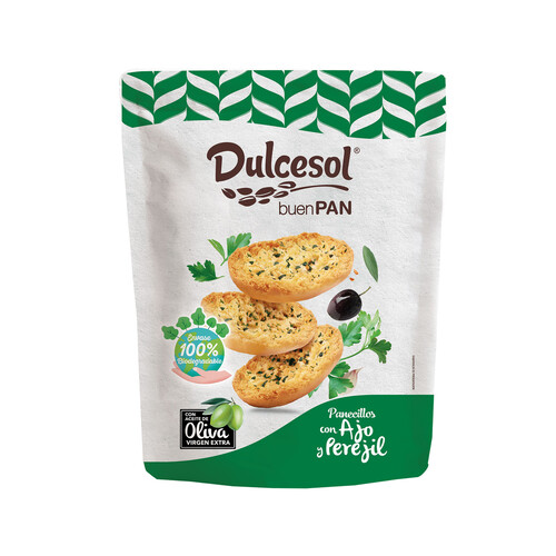 Alcampo DULCESOL Panecillos de ajo y perejil con aceite de oliva 160 g