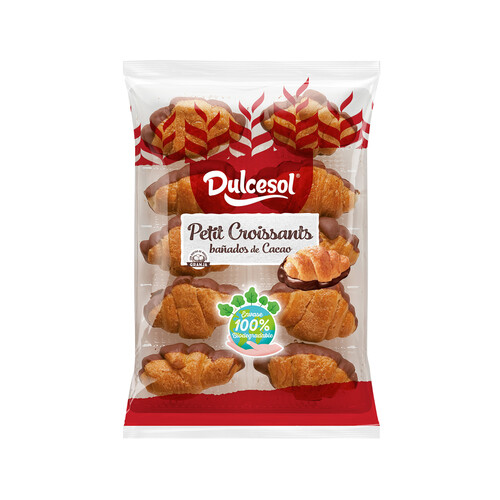 Alcampo DULCESOL Petit Croissant Bañado Chocolate 10 uds