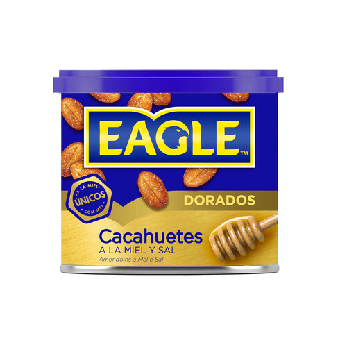 Alcampo EAGLE Cacahuetes tostados con miel y sal EAGLE Dorados 250 g