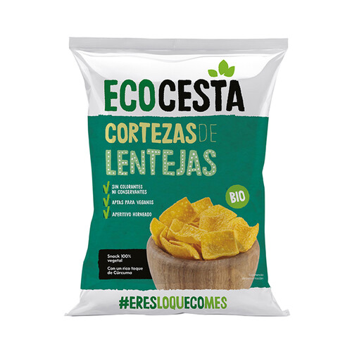 Alcampo ECOCESTA Cortezas de lentejas ecológicas con un toque de curcuma 65 g