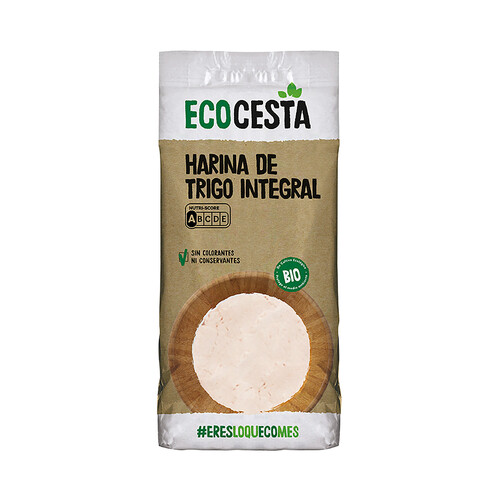 Alcampo ECOCESTA Harina de trigo integral ecológica sin colorantes ni conservantes 500 g