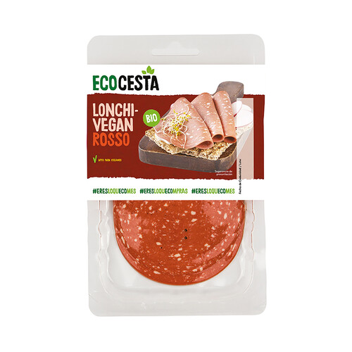 Alcampo ECOCESTA Lonchas veganas ecológicas con sabor a salami 100 g