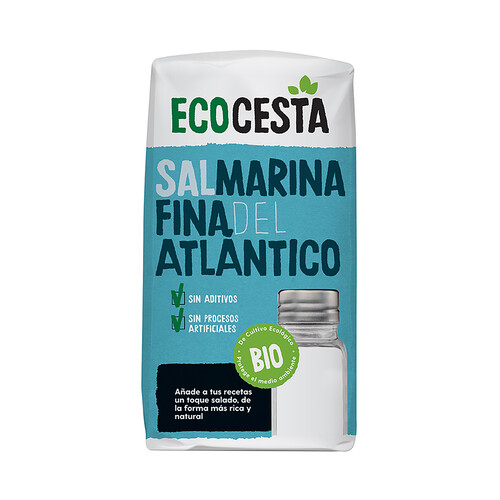 Alcampo ECOCESTA Sal marina fina del Atlántico ecológica 1 kg