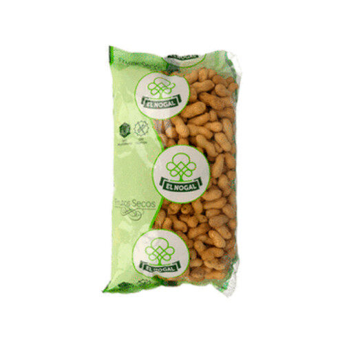 Alcampo EL NOGAL Cacahuetes tostados Jumbo con cáscara EL NOGAL 1 kg