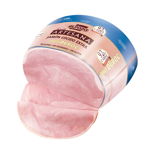 Alcampo EL POZO 1954 Jamón cocido extra de jamones 100% nacionales cruce Duroc - Loncha normal 2 a 3 mm