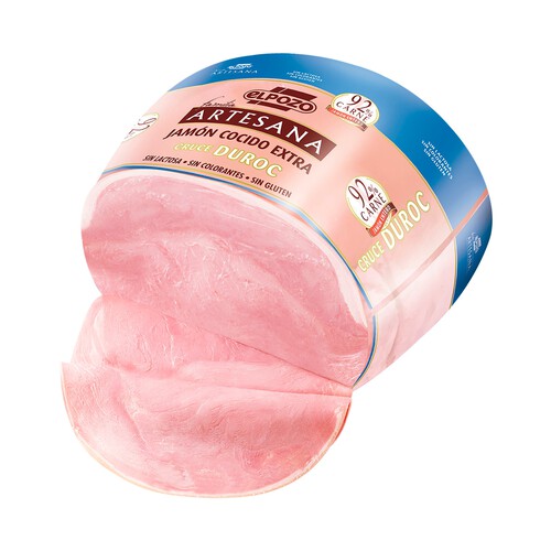 Alcampo EL POZO 1954 Jamón cocido extra de jamones 100% nacionales cruce Duroc - Loncha fina 1 mm