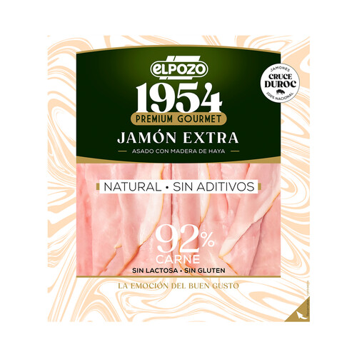 Alcampo EL POZO 1954 Jamón extra asado con madera de haya cortado en lonchas 130 g