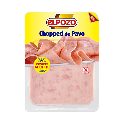 Alcampo EL POZO Chopped de pavo sin gluten y cortado en lonchas EL POZO 250 g