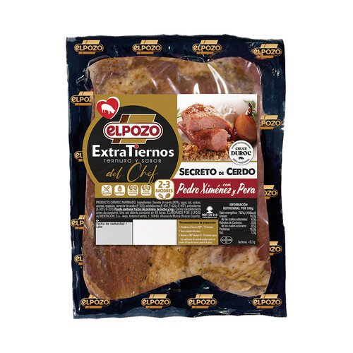 Alcampo EL POZO Extratiernos del chef Secreto de cerdo cruce Duroc con Pedro Ximenez y pera listo para hornear