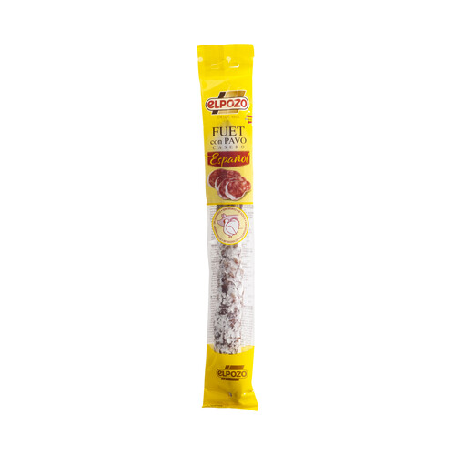 Alcampo EL POZO Fuet con pavo casero español de categoria extra sin colorantes y embuchado en tripa natural EL POZO 150 g
