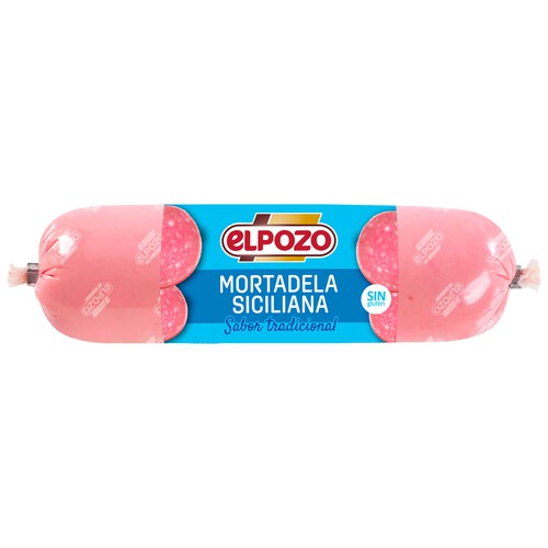 Alcampo EL POZO Mortadela siciliana mini elaborada sin gluten y con sabor tradicional 300 g
